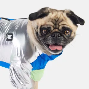 💙 Ricki Dog Tracksuit – Blue Waterproof One-Piece with Harness Access & Zipper Closure