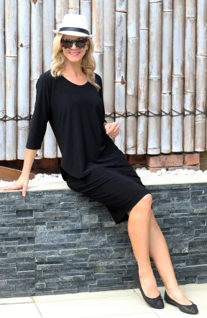4237e Sorento 3/4 Raglan - Black