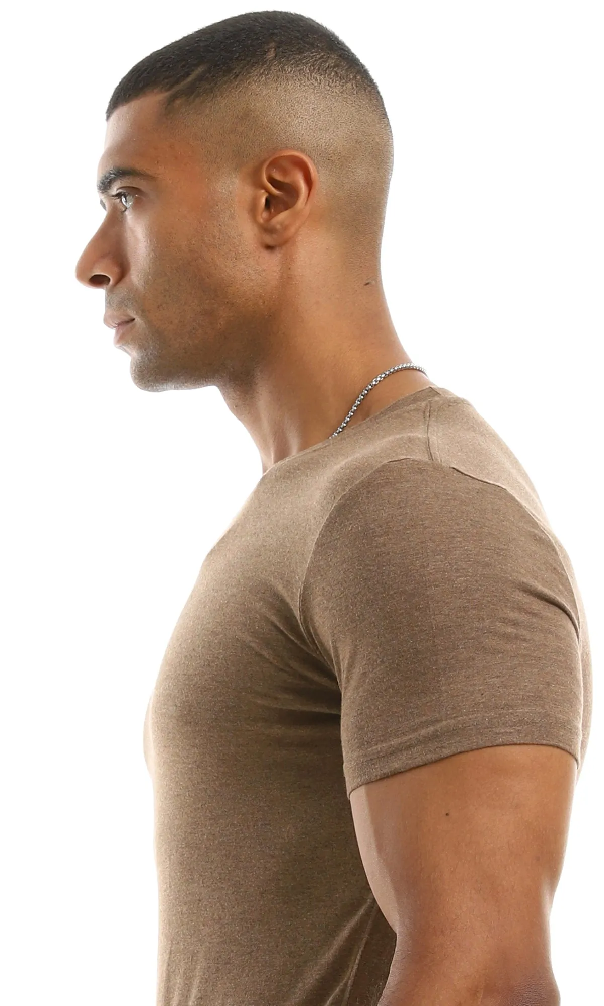 97931 Heather Khaki Short Sleeves T-Shirt