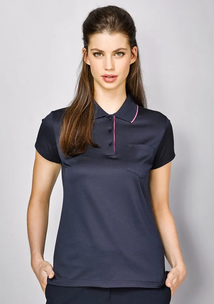 Advatex Ladies Swindon Polo - Navy/White - 10 - Biz Collection