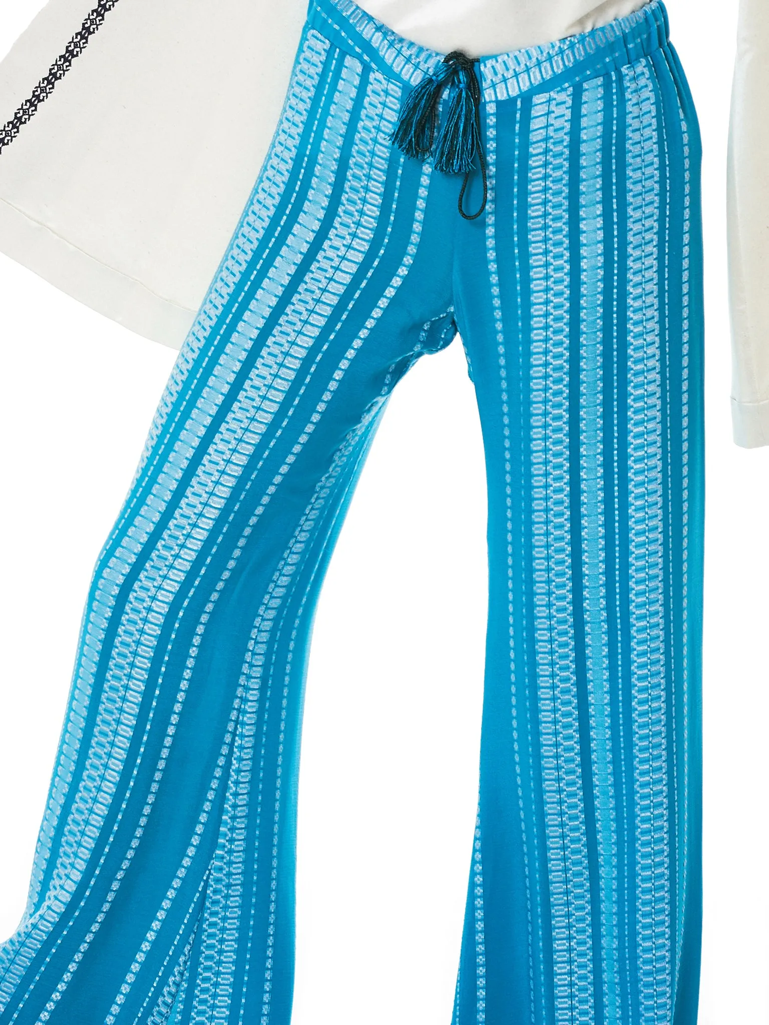 'Alcestes' Textured Silk Trouser (CLTR120-ALCESTES-AQUA)