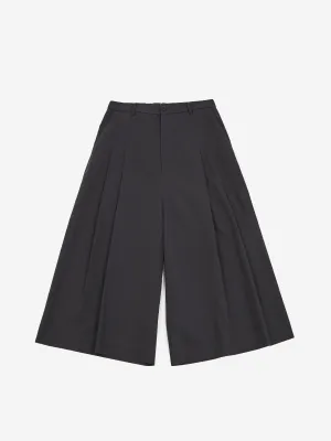 AMOMENTO Wide Bermuda Pants - Charcoal