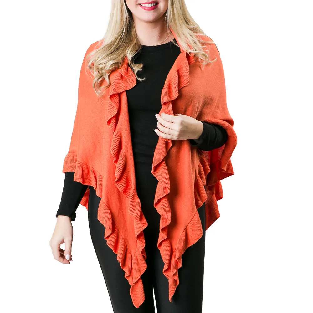 Ava Ruffle Poncho