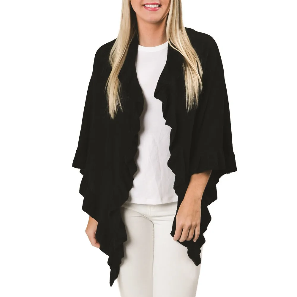Ava Ruffle Poncho