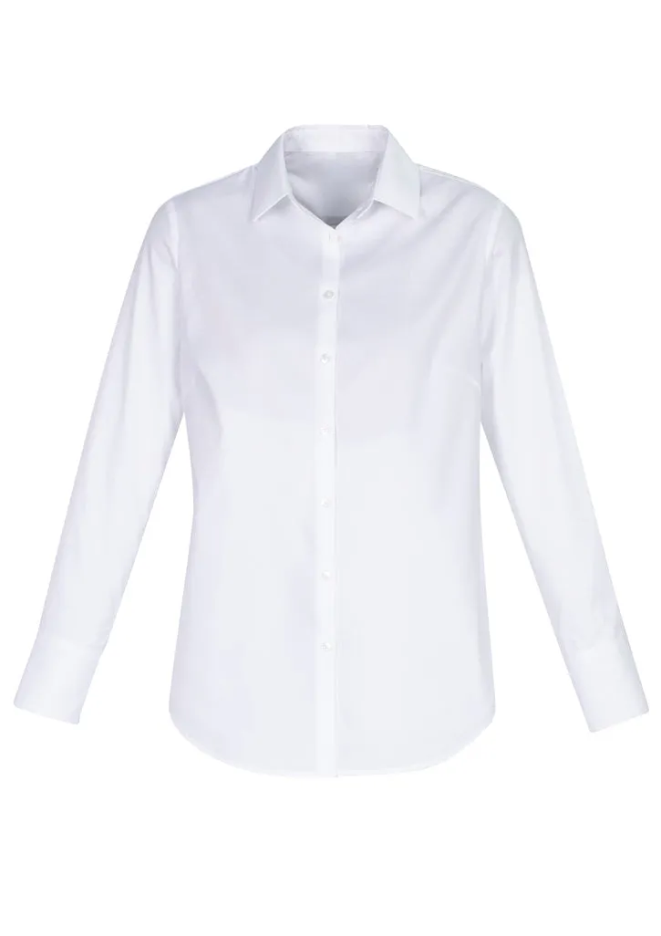 Camden Ladies Long Sleeve Shirt - White - 14 - Biz Collection