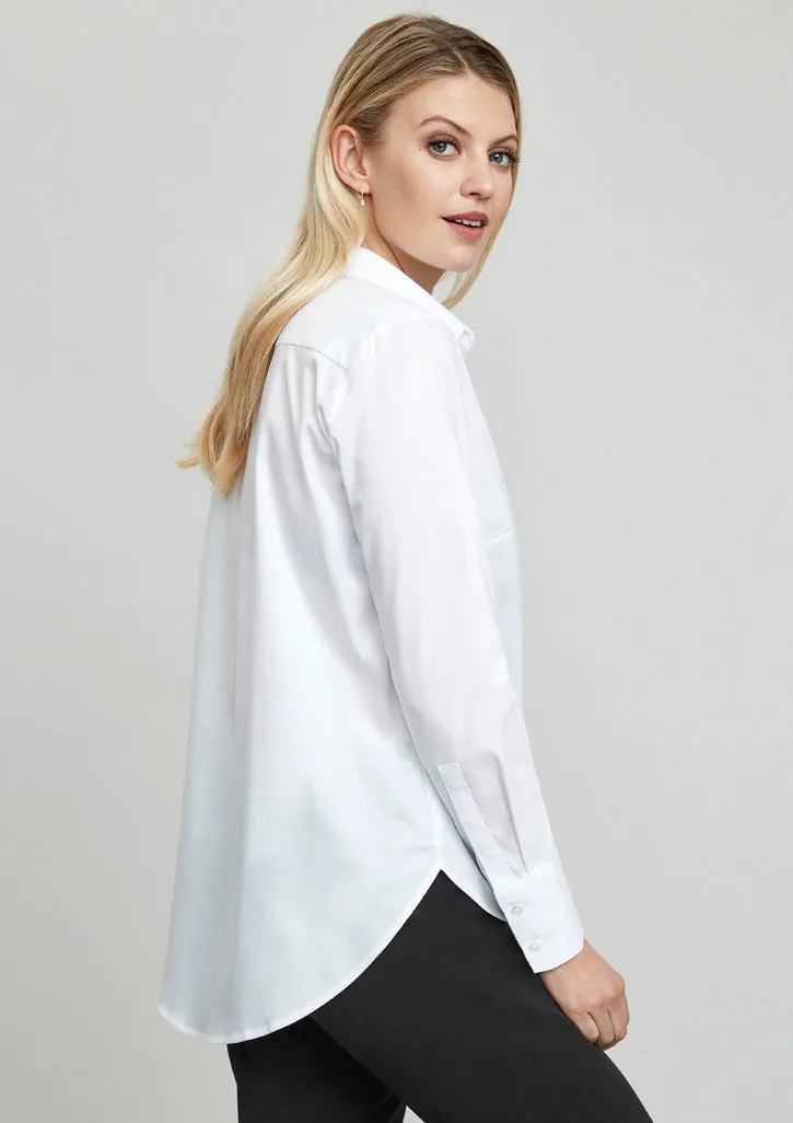 Camden Ladies Long Sleeve Shirt - White - 14 - Biz Collection