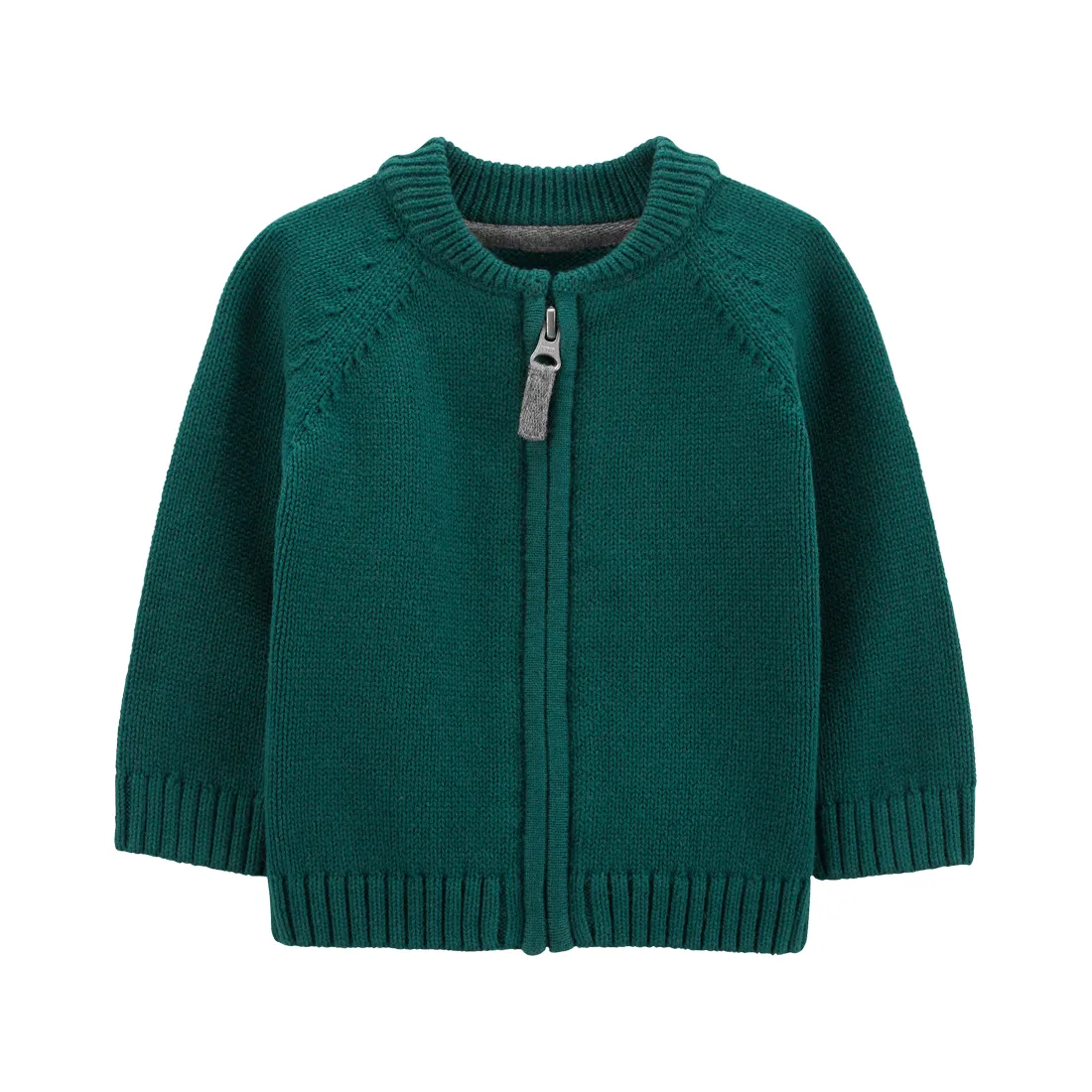 Carter's Infants Zipper Bag Cardigan Dark Green 1J182510