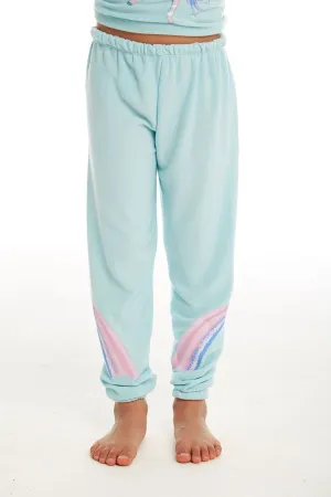 CHASER KIDS - Girls Cozy Knit Lounge Pant "Iridescent Unicorn"