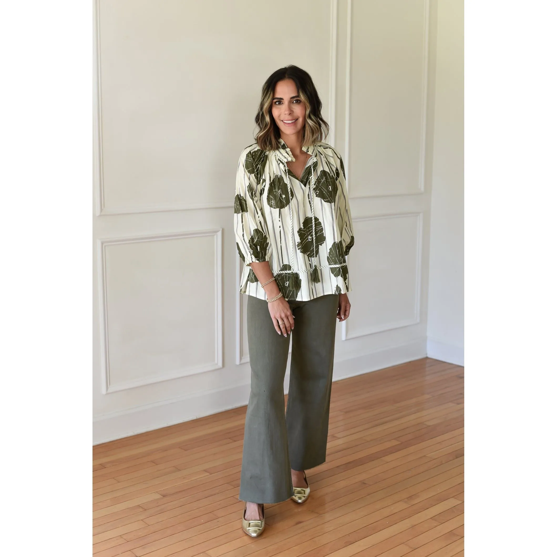 Claire Straight Wide Leg Denim Pants