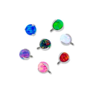 Claw Set Round Opal Titanium Tops 16g