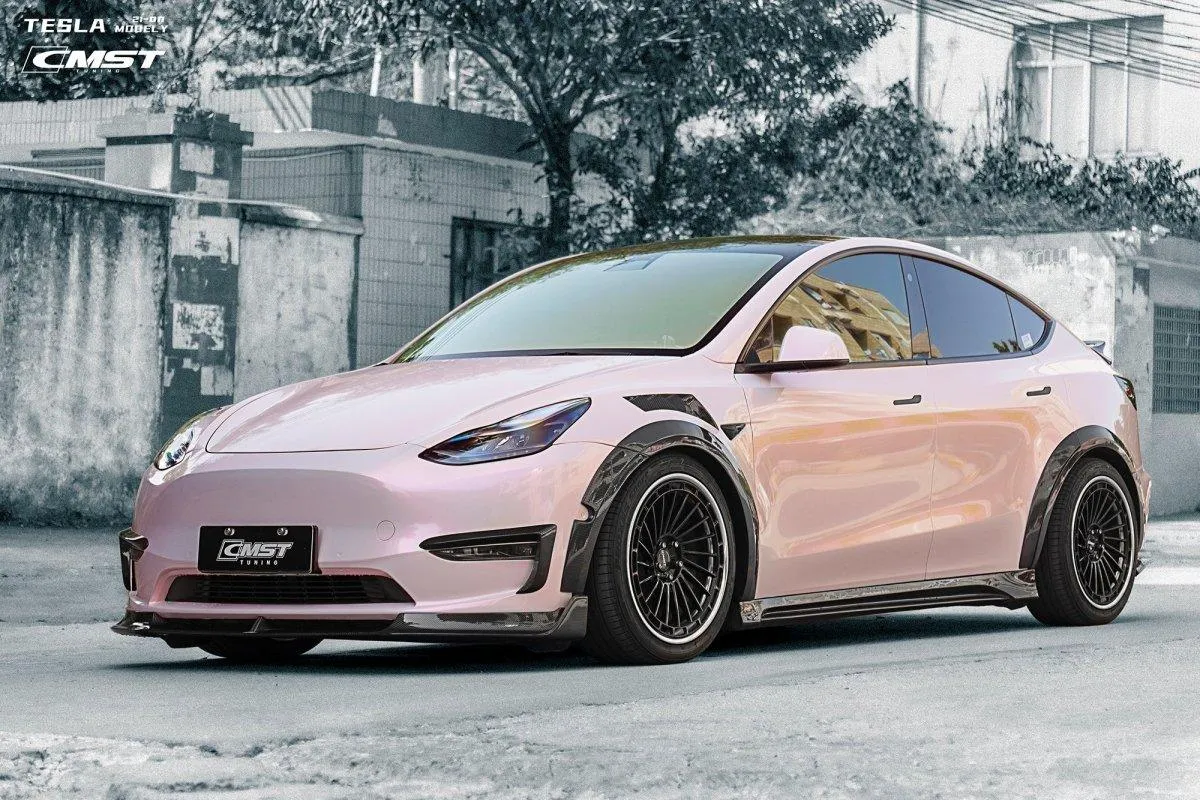 CMST Tuning V2 Side Skirts for Tesla Model Y Performance AWD Long Range RWD Carbon Fiber/FRP
