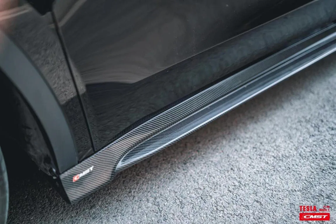 CMST Tuning V2 Side Skirts for Tesla Model Y Performance AWD Long Range RWD Carbon Fiber/FRP