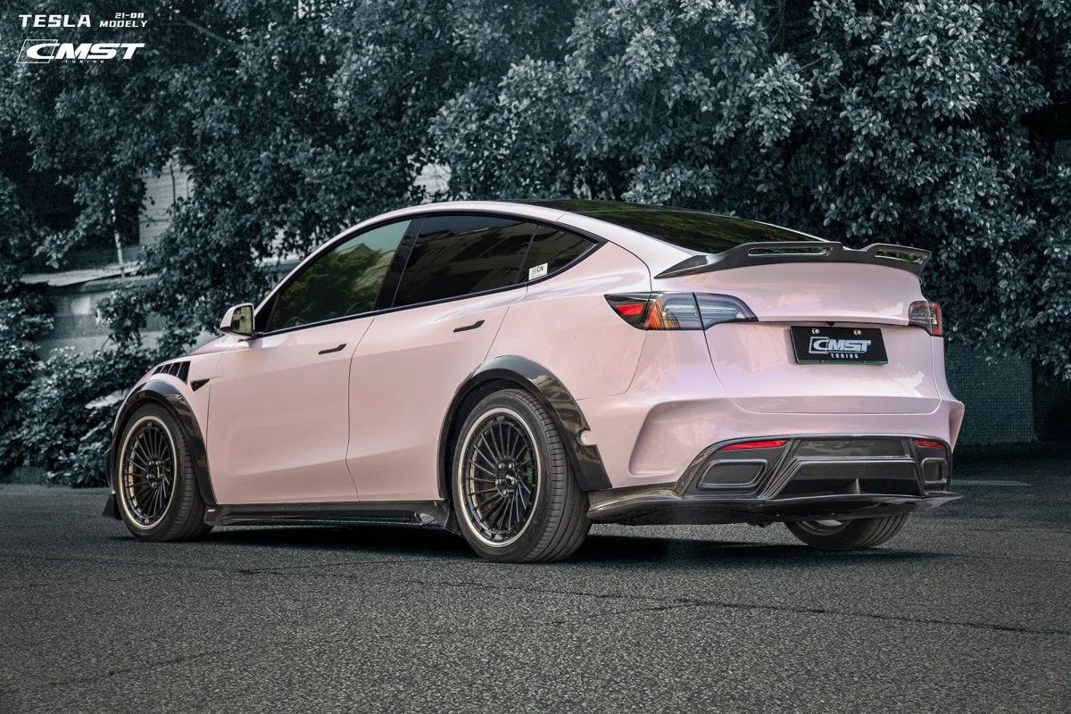 CMST Tuning V2 Side Skirts for Tesla Model Y Performance AWD Long Range RWD Carbon Fiber/FRP