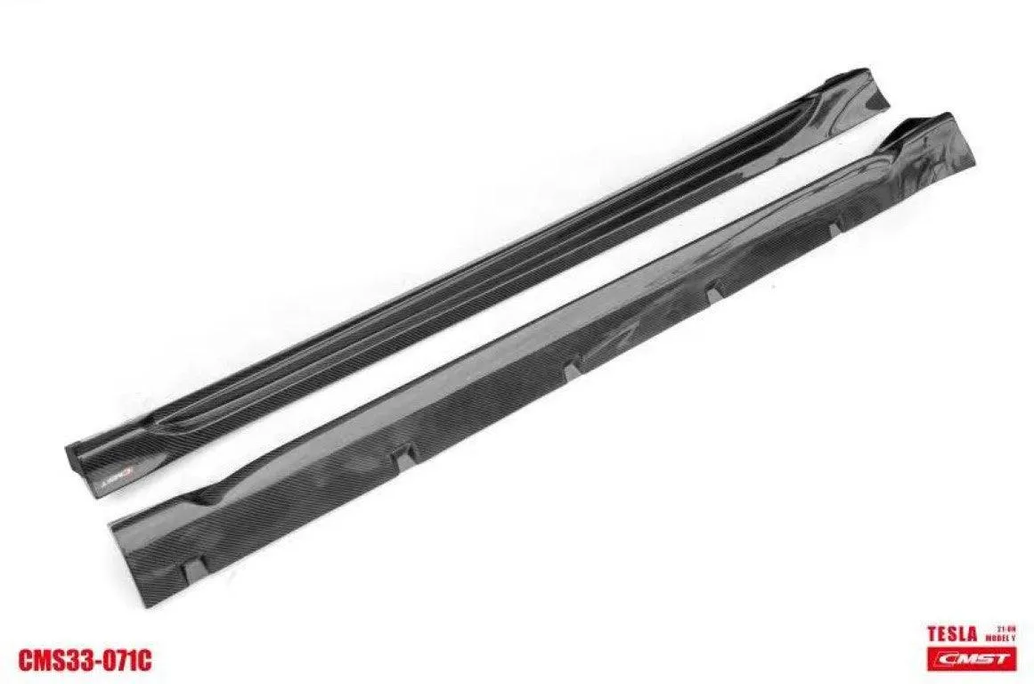 CMST Tuning V2 Side Skirts for Tesla Model Y Performance AWD Long Range RWD Carbon Fiber/FRP