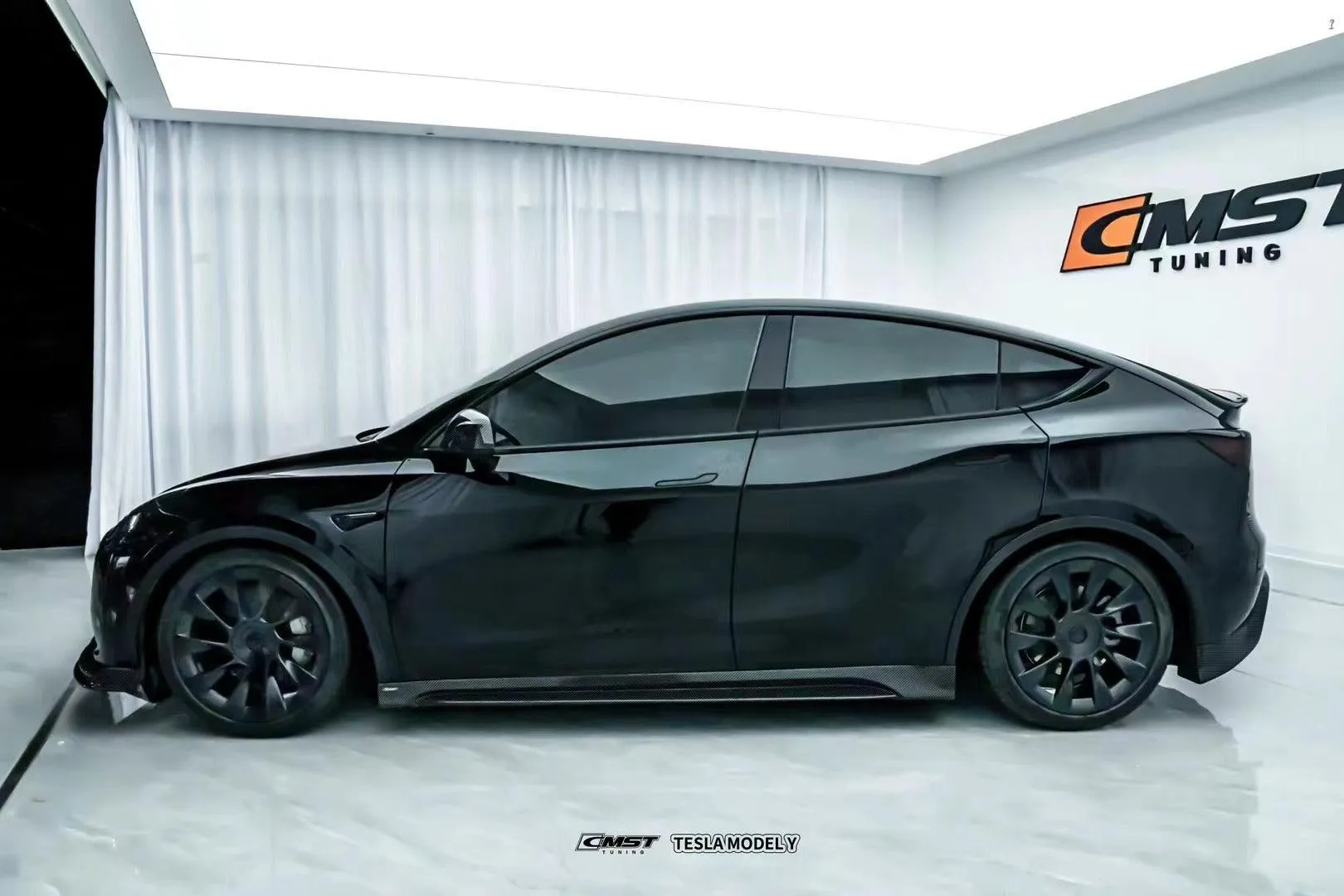 CMST Tuning V2 Side Skirts for Tesla Model Y Performance AWD Long Range RWD Carbon Fiber/FRP