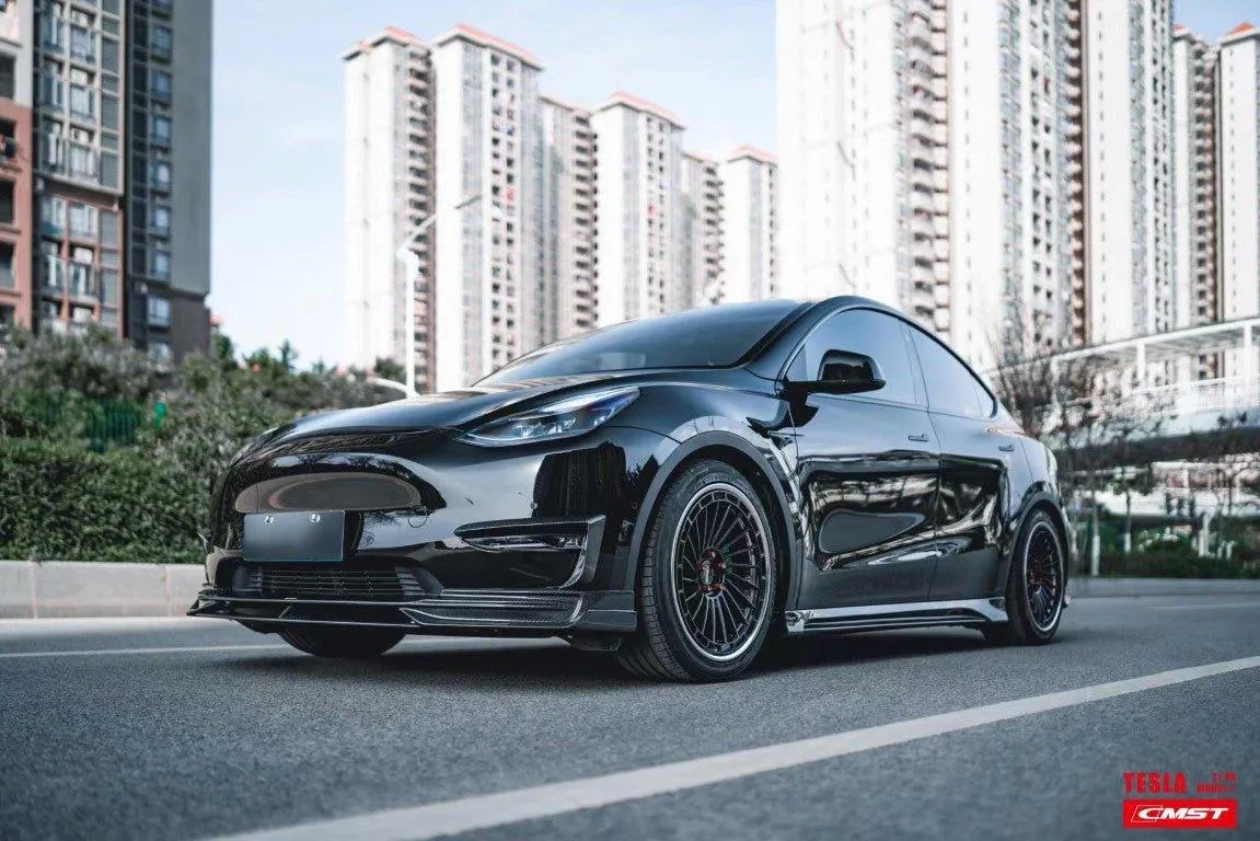 CMST Tuning V2 Side Skirts for Tesla Model Y Performance AWD Long Range RWD Carbon Fiber/FRP