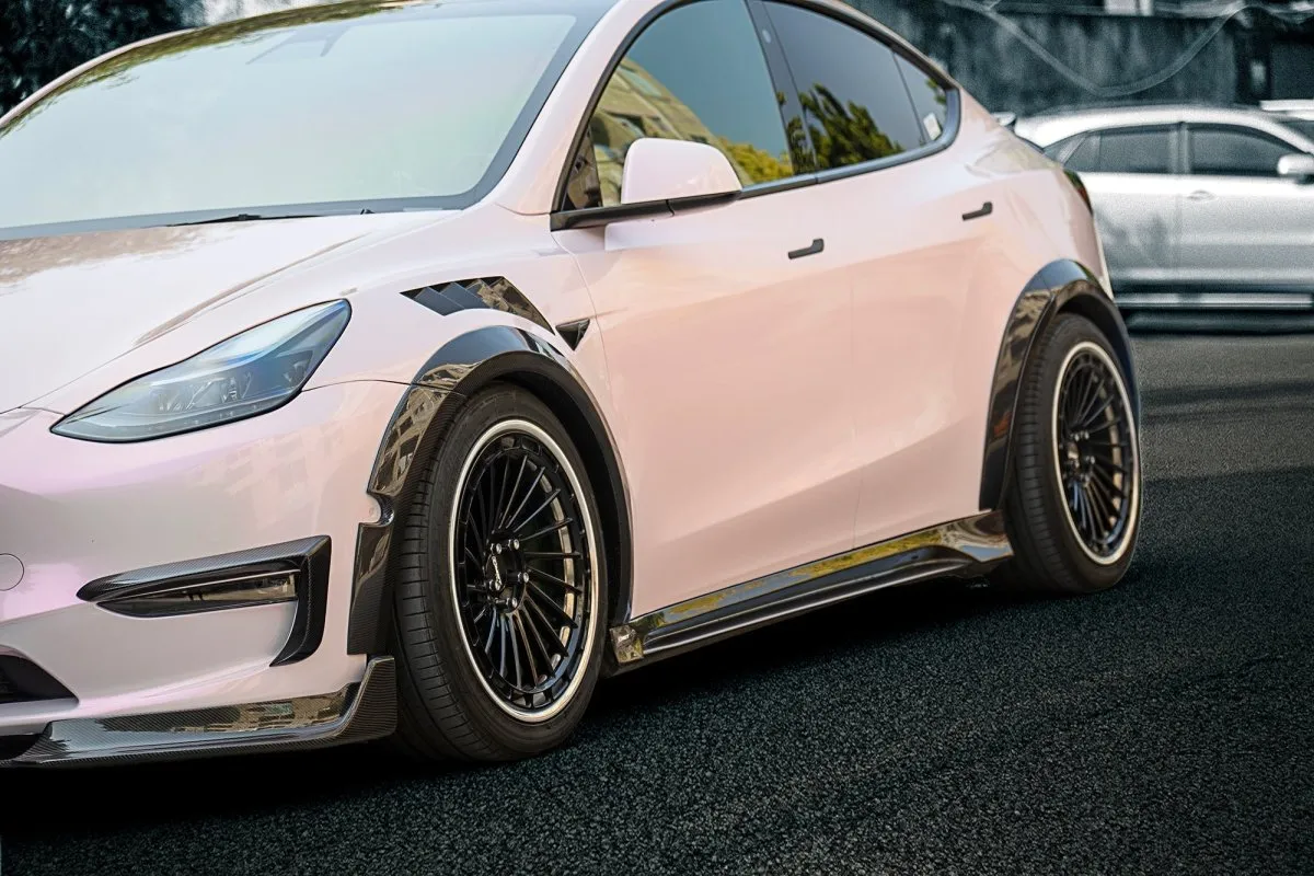 CMST Tuning V2 Side Skirts for Tesla Model Y Performance AWD Long Range RWD Carbon Fiber/FRP