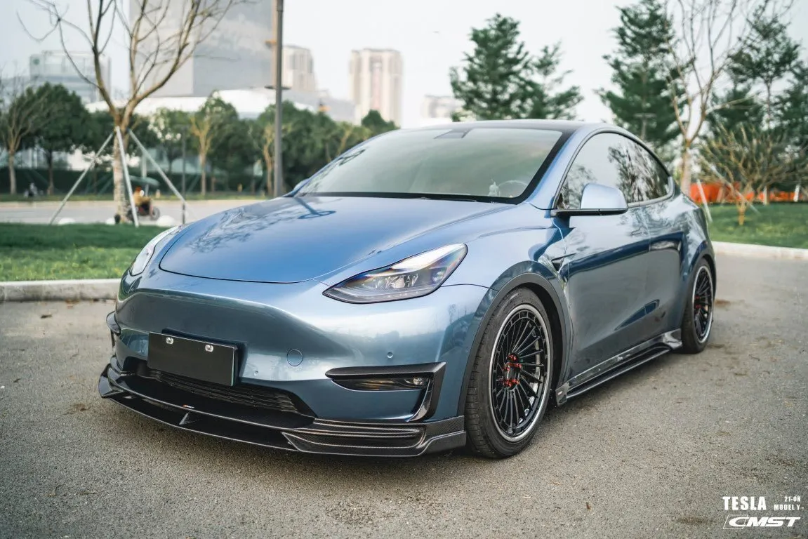 CMST Tuning V2 Side Skirts for Tesla Model Y Performance AWD Long Range RWD Carbon Fiber/FRP