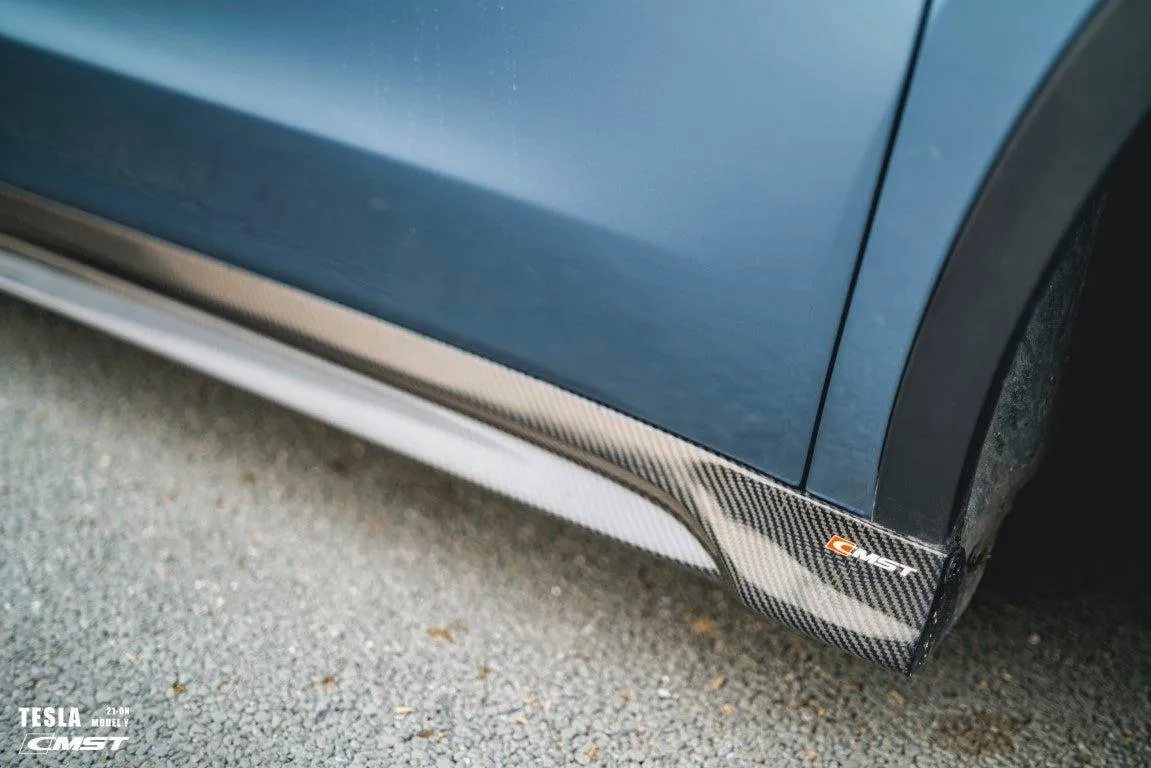 CMST Tuning V2 Side Skirts for Tesla Model Y Performance AWD Long Range RWD Carbon Fiber/FRP