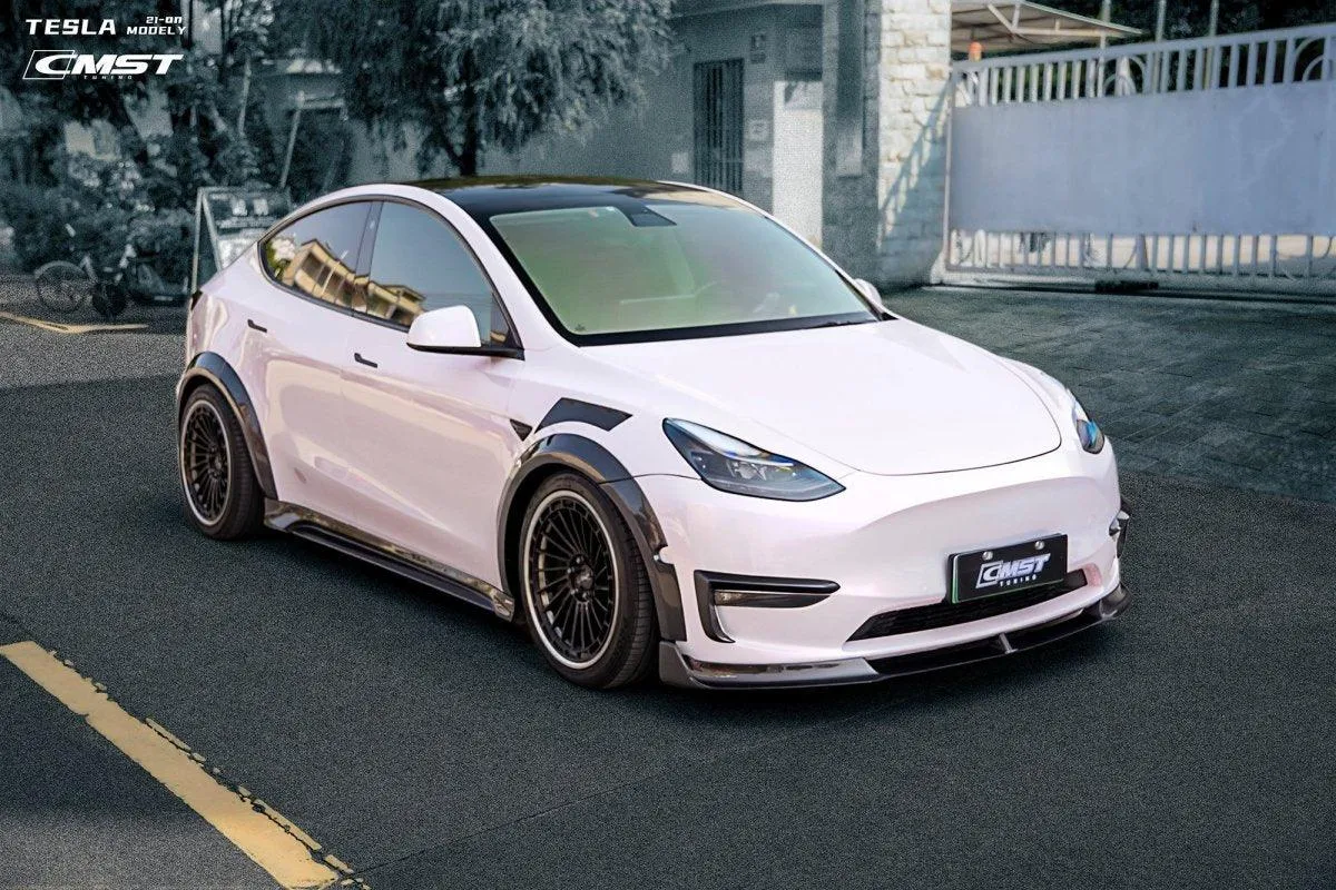 CMST Tuning V2 Side Skirts for Tesla Model Y Performance AWD Long Range RWD Carbon Fiber/FRP