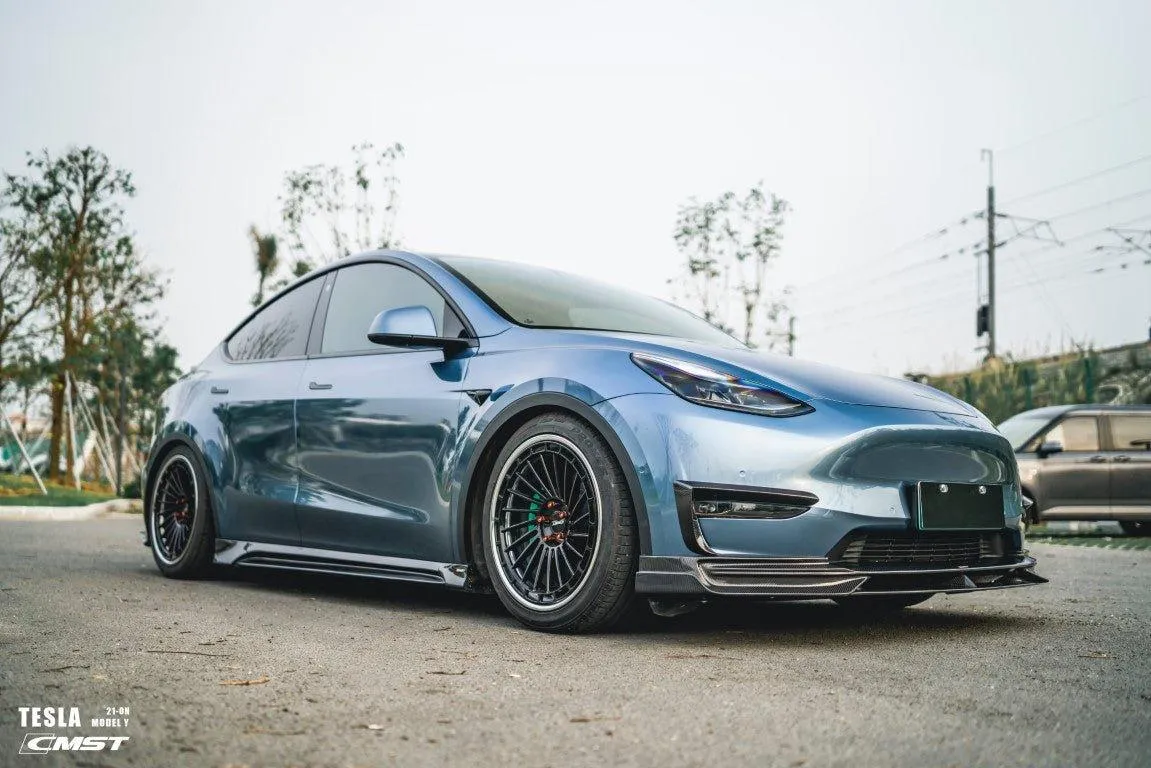 CMST Tuning V2 Side Skirts for Tesla Model Y Performance AWD Long Range RWD Carbon Fiber/FRP