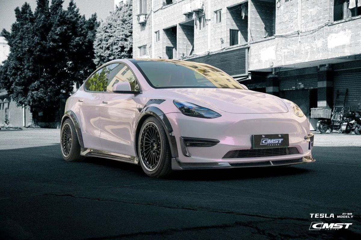 CMST Tuning V2 Side Skirts for Tesla Model Y Performance AWD Long Range RWD Carbon Fiber/FRP