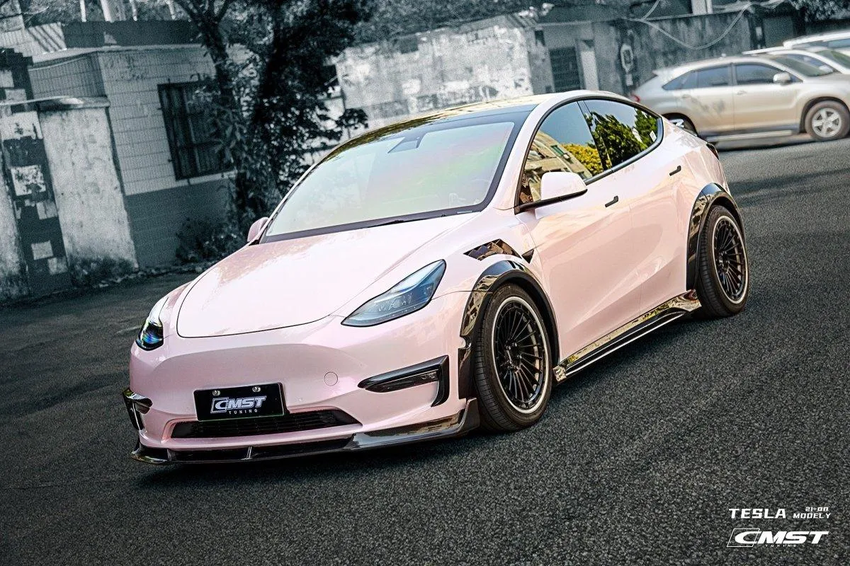 CMST Tuning V2 Side Skirts for Tesla Model Y Performance AWD Long Range RWD Carbon Fiber/FRP