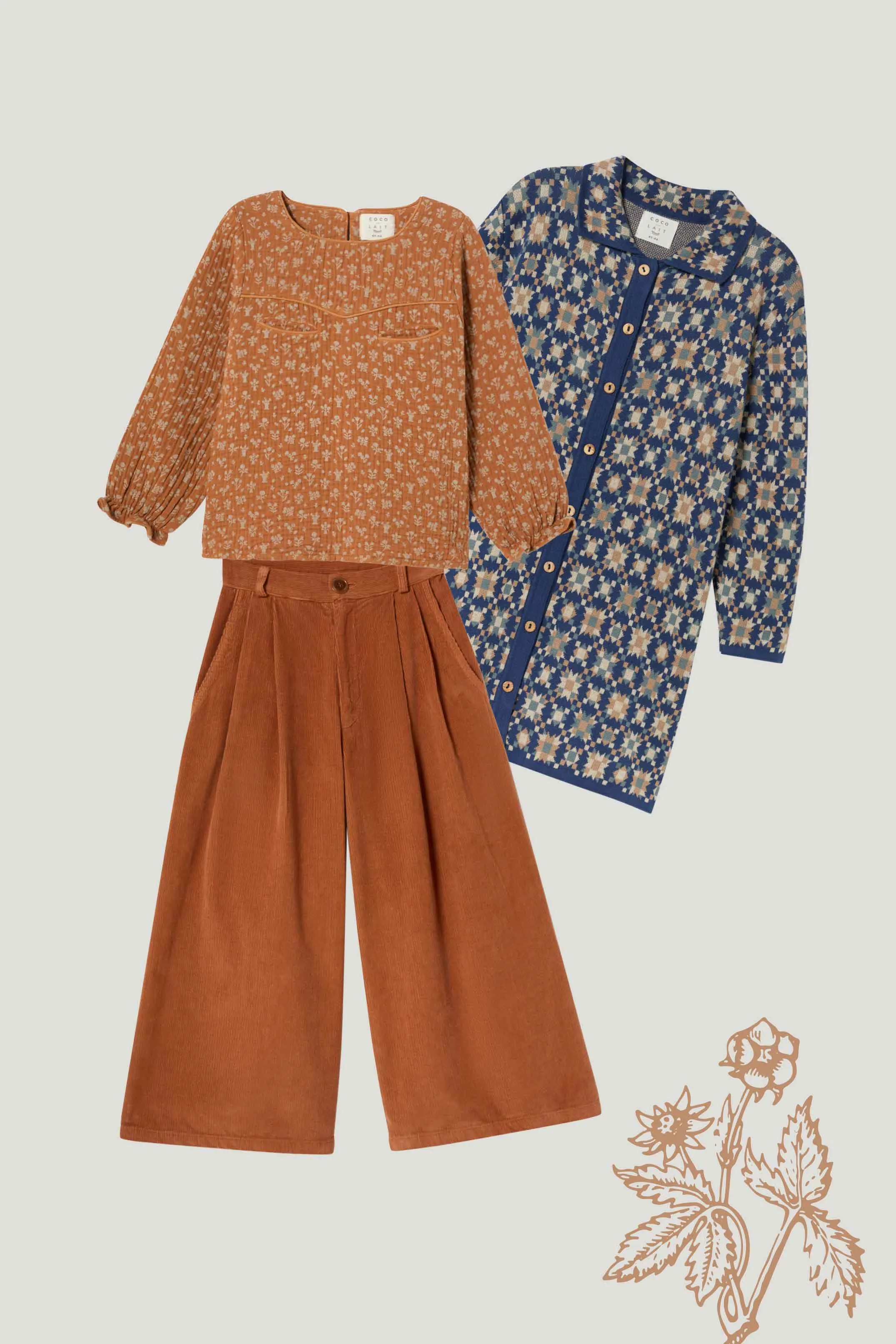 CORDUROY WIDE TROUSERS