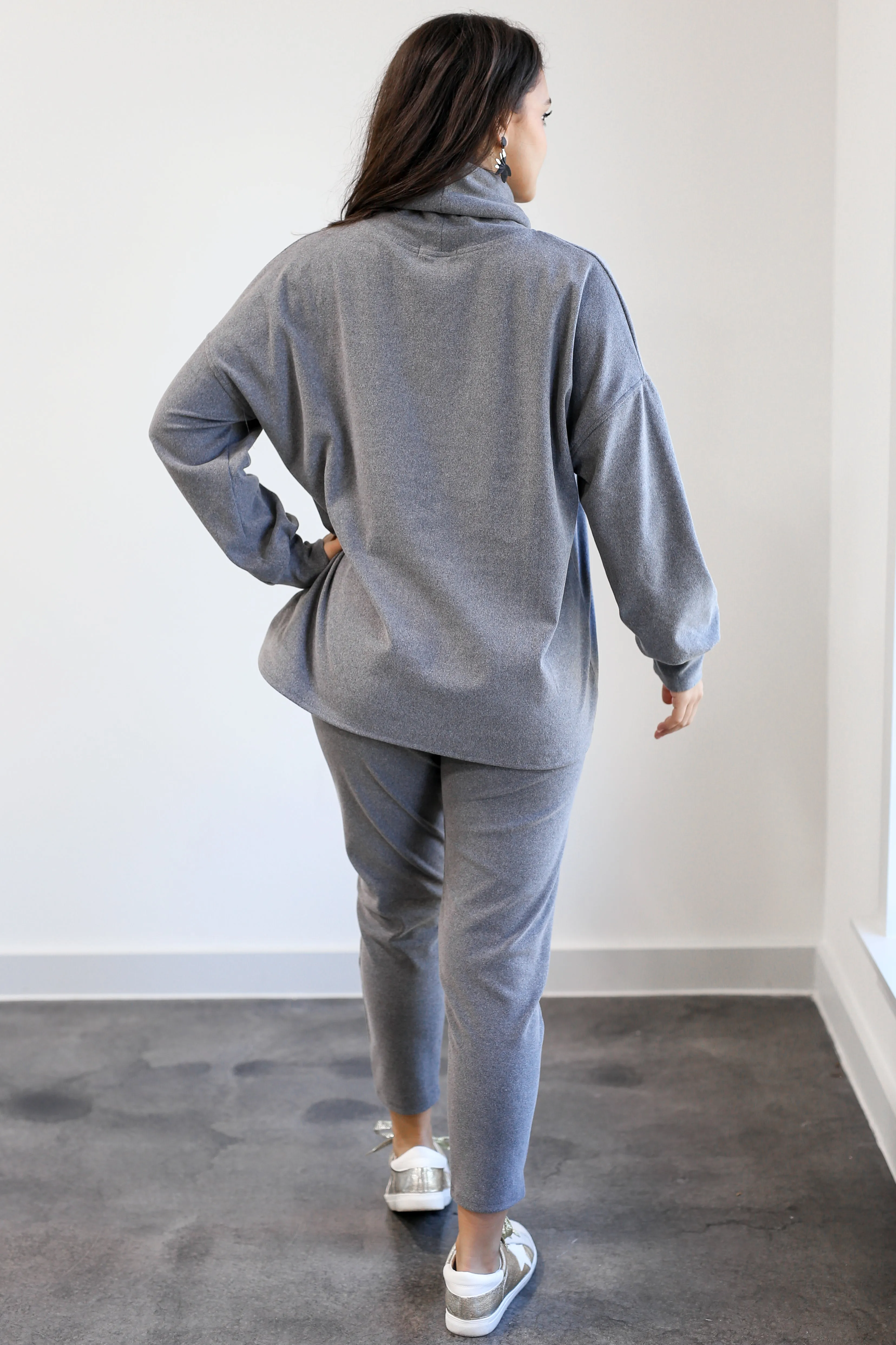 Cozy On The Run Joggers In Charcoal