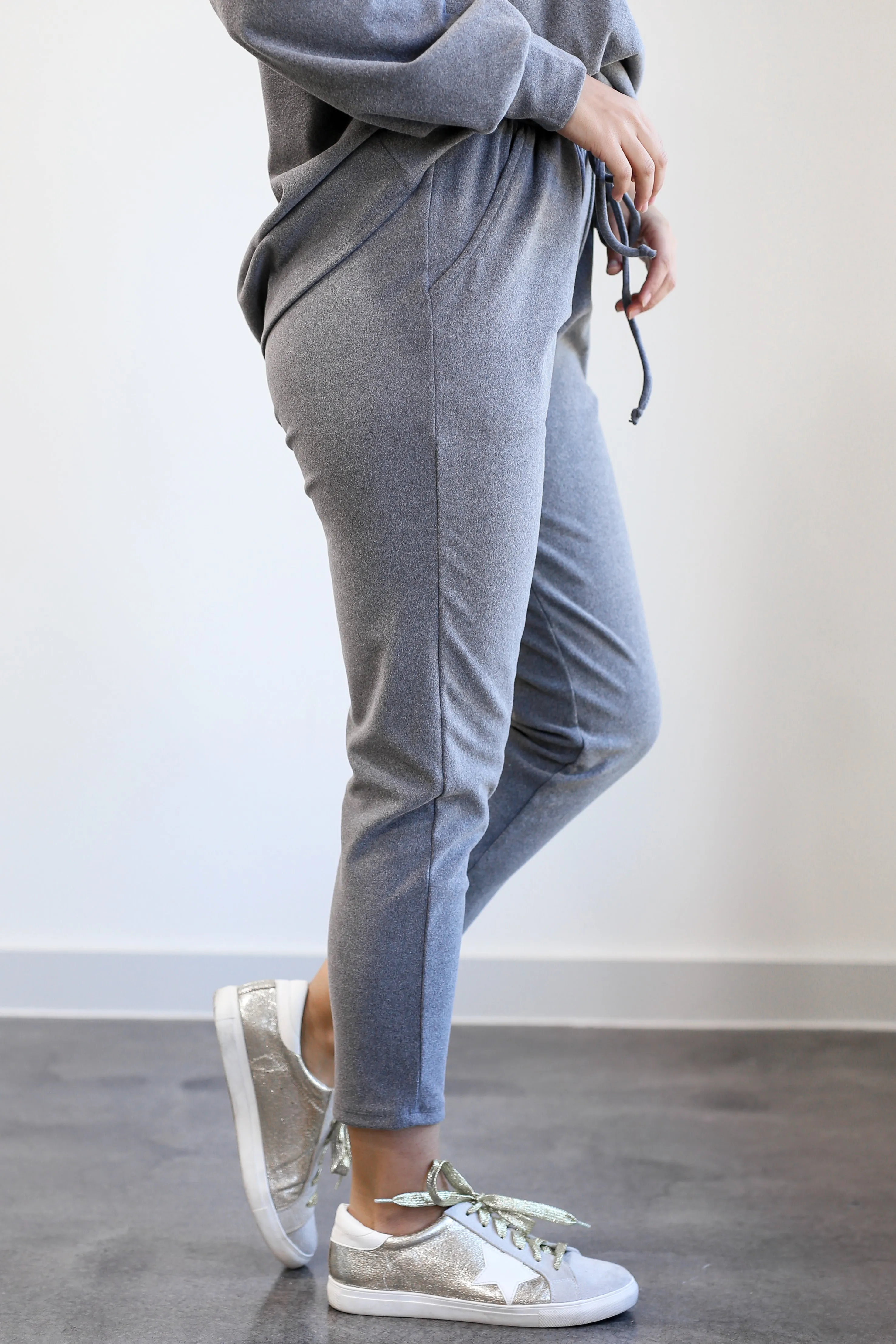 Cozy On The Run Joggers In Charcoal
