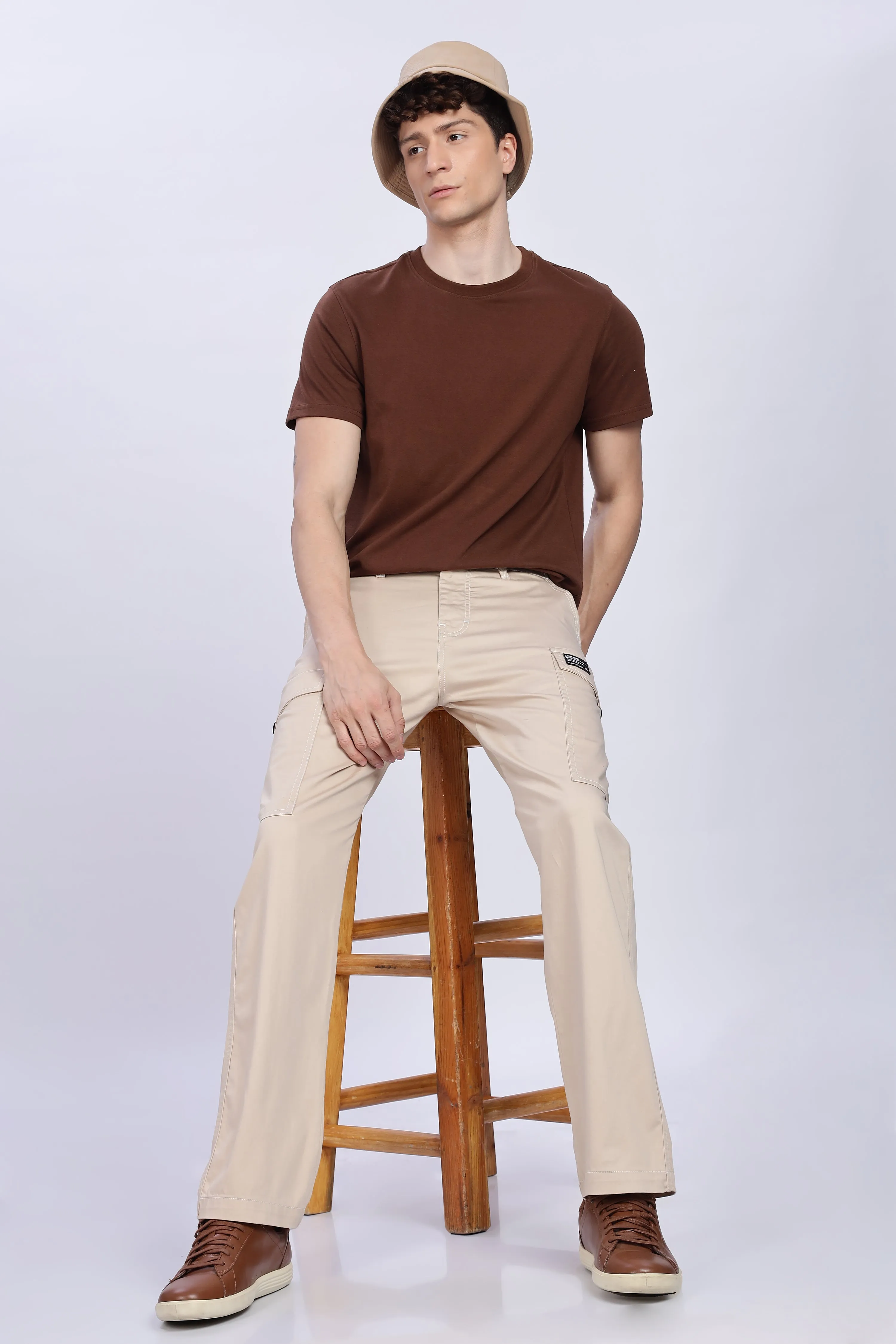 Cream cargo pants