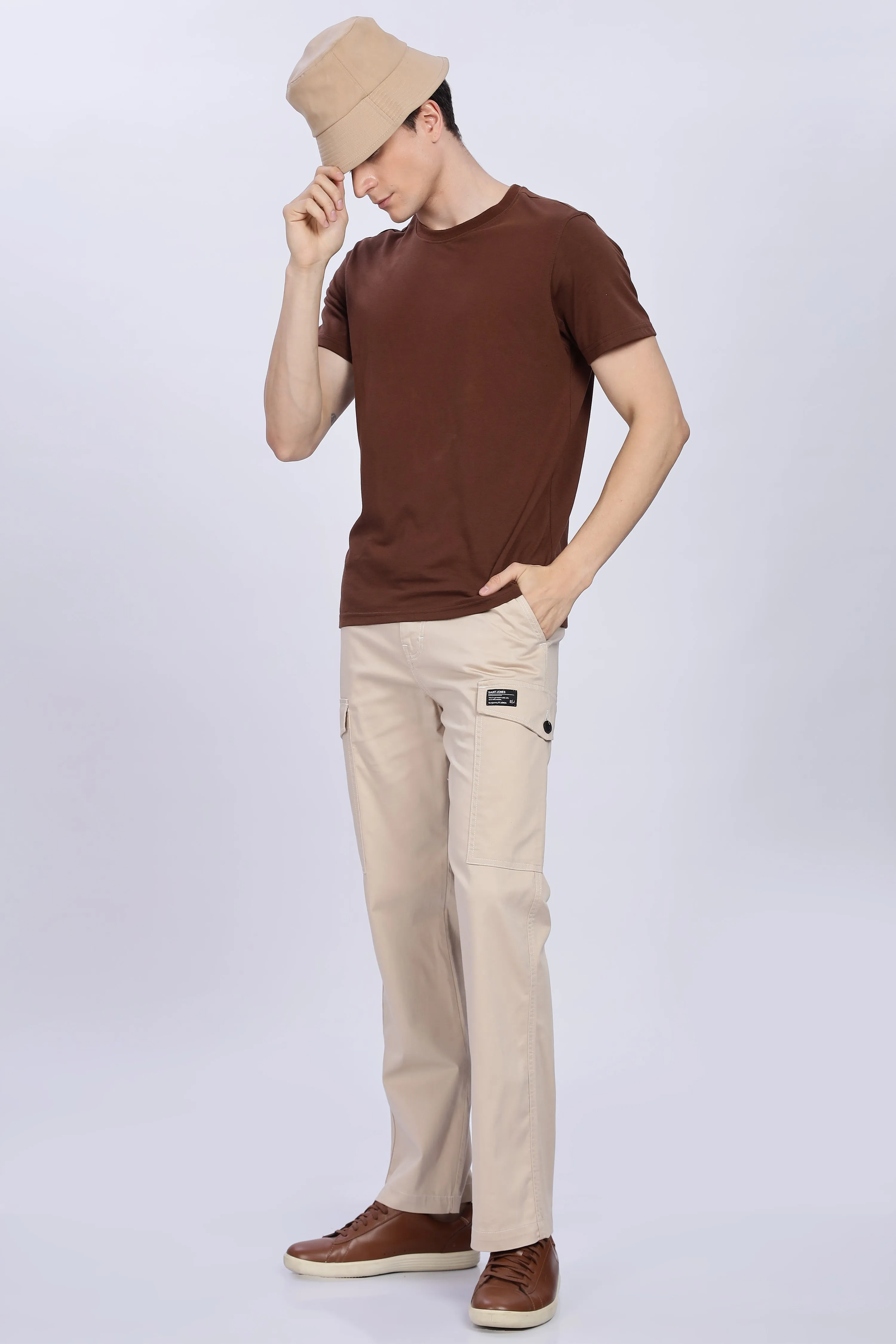 Cream cargo pants