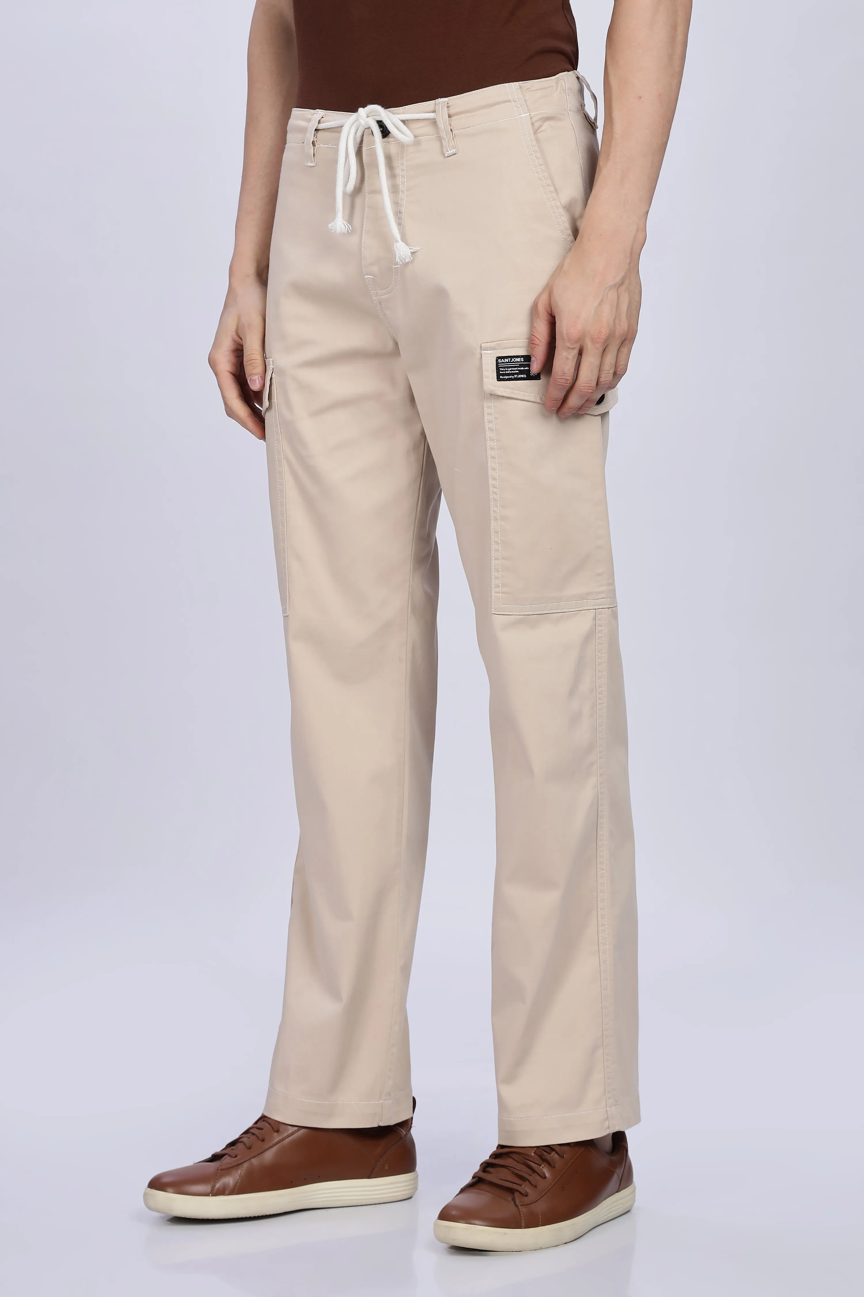 Cream cargo pants