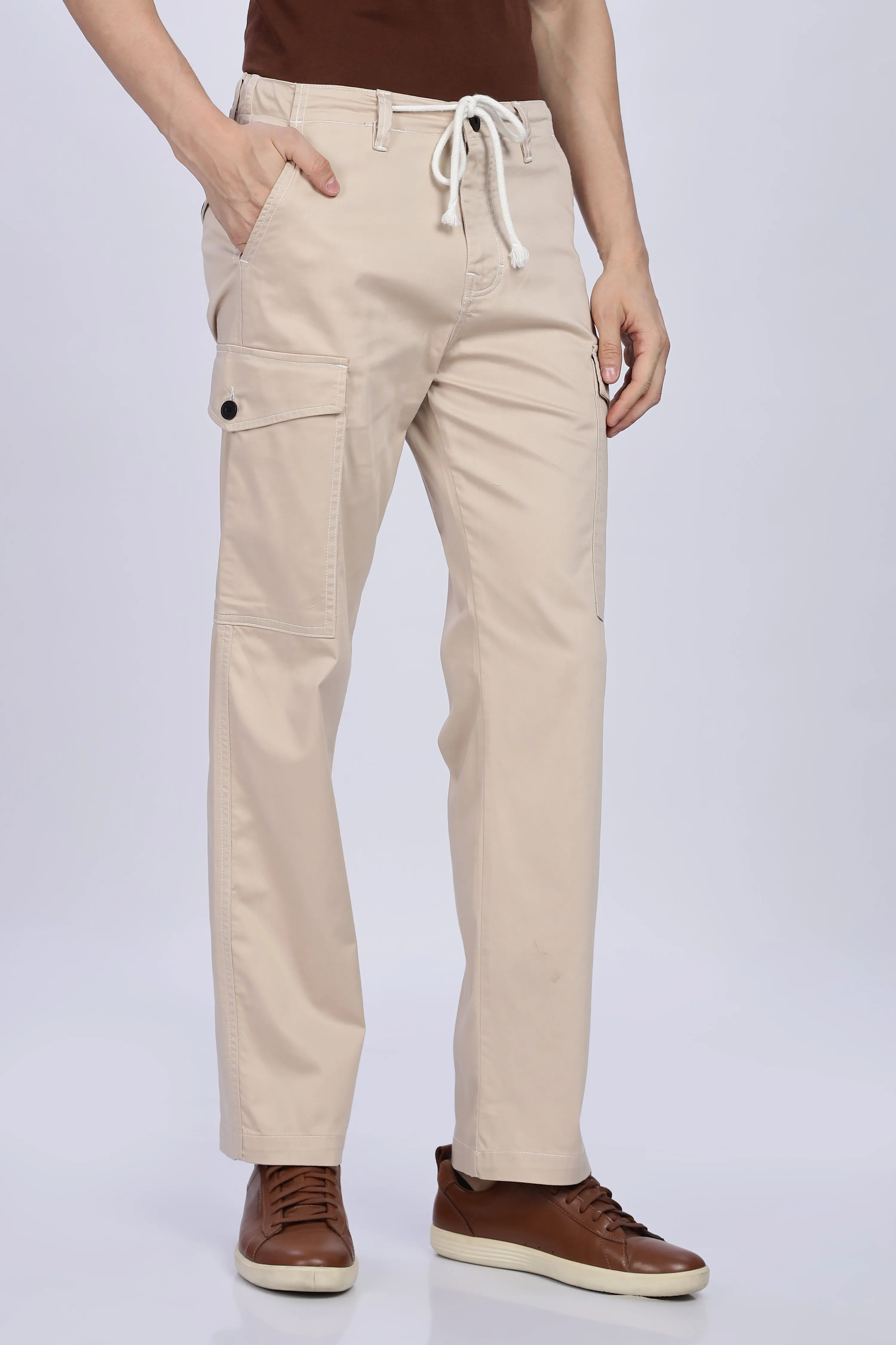 Cream cargo pants