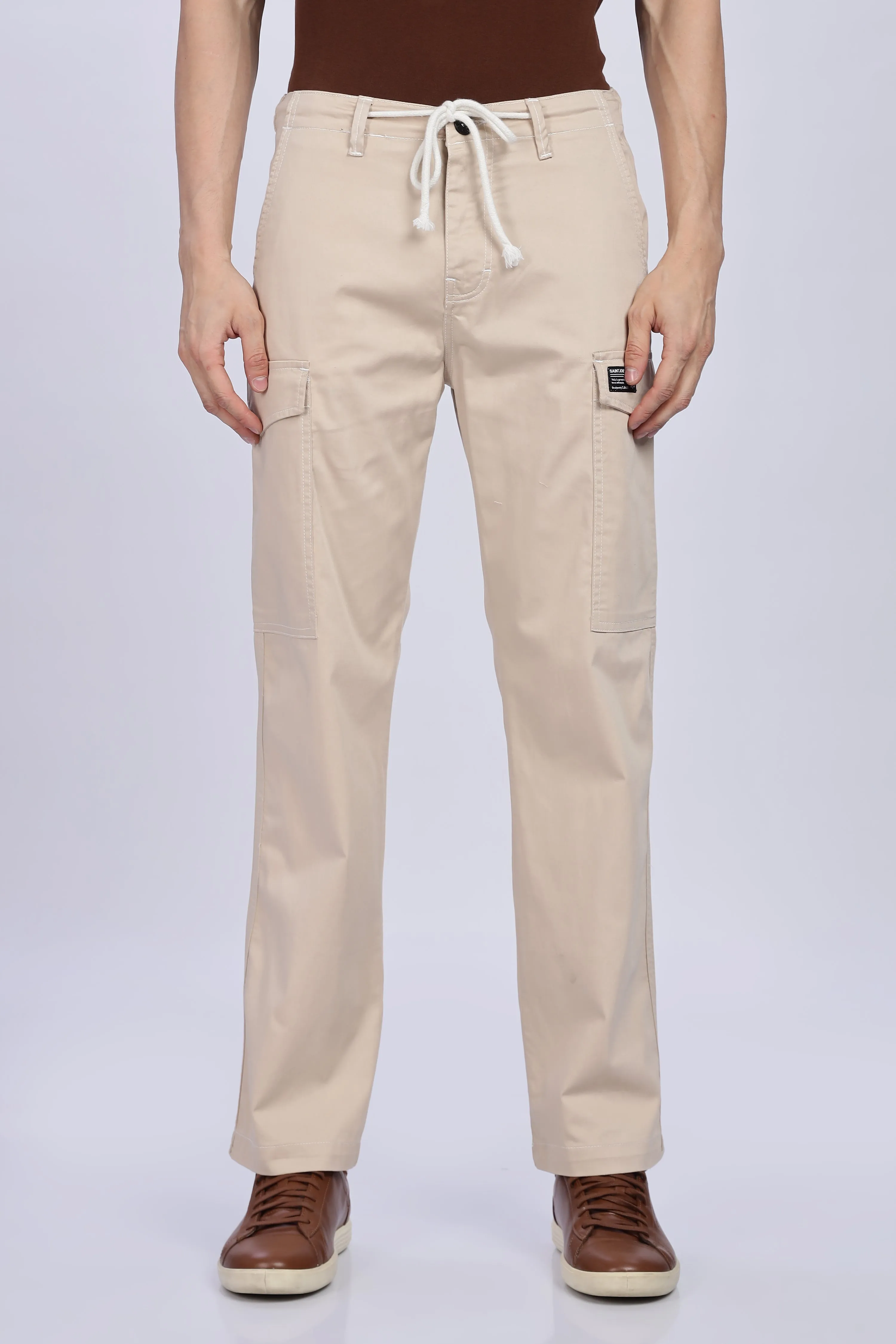 Cream cargo pants