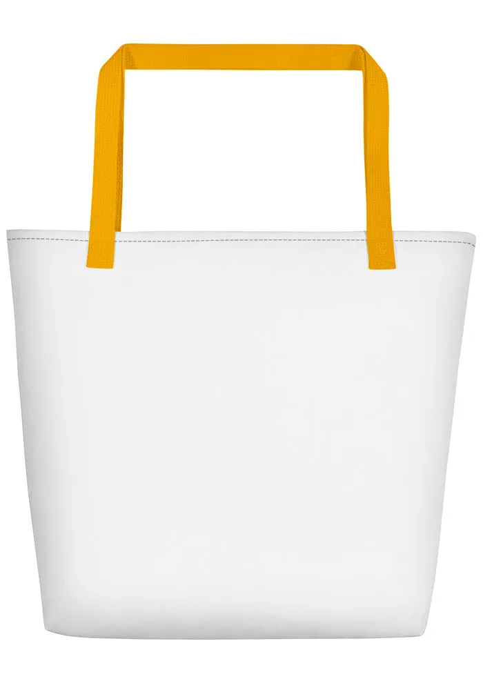 Create Your Own All-Over Print Large Tote Bag with Pocket-Choose From Three Handle Colours