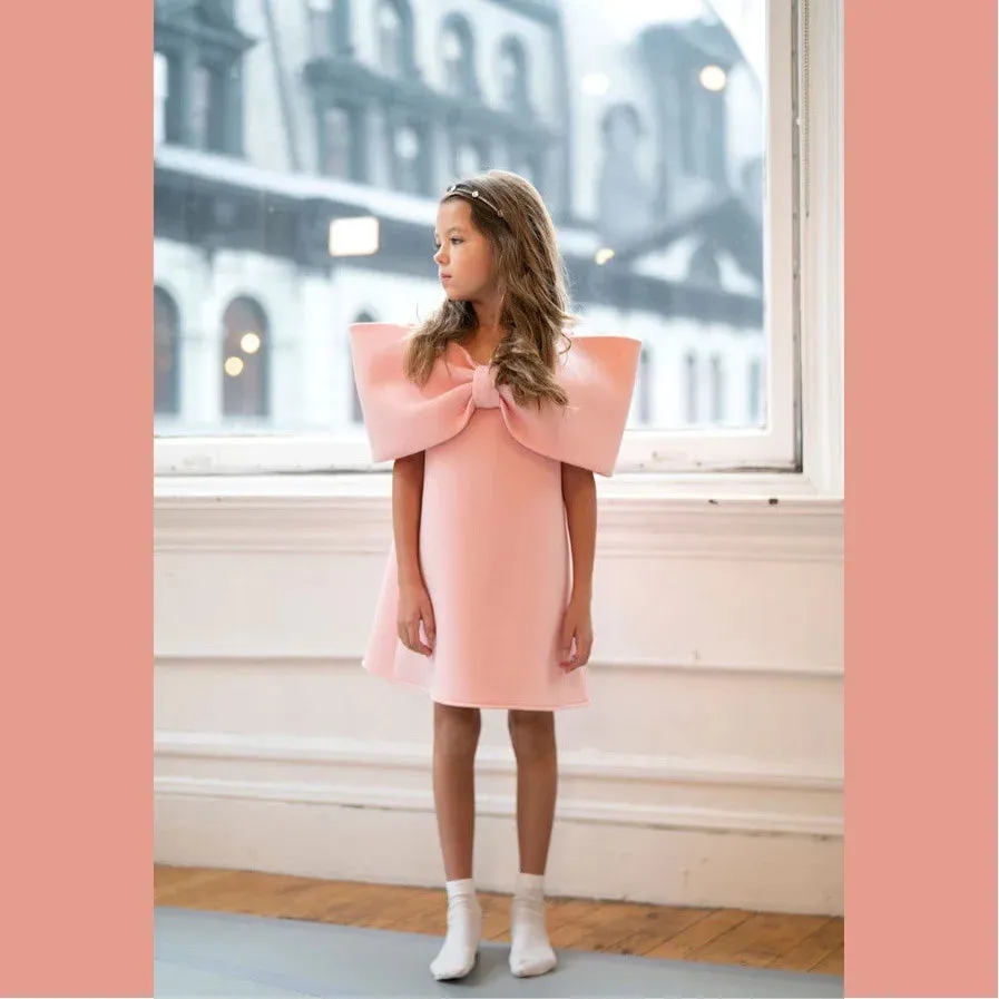 Elegant Big Bow Girls Dress