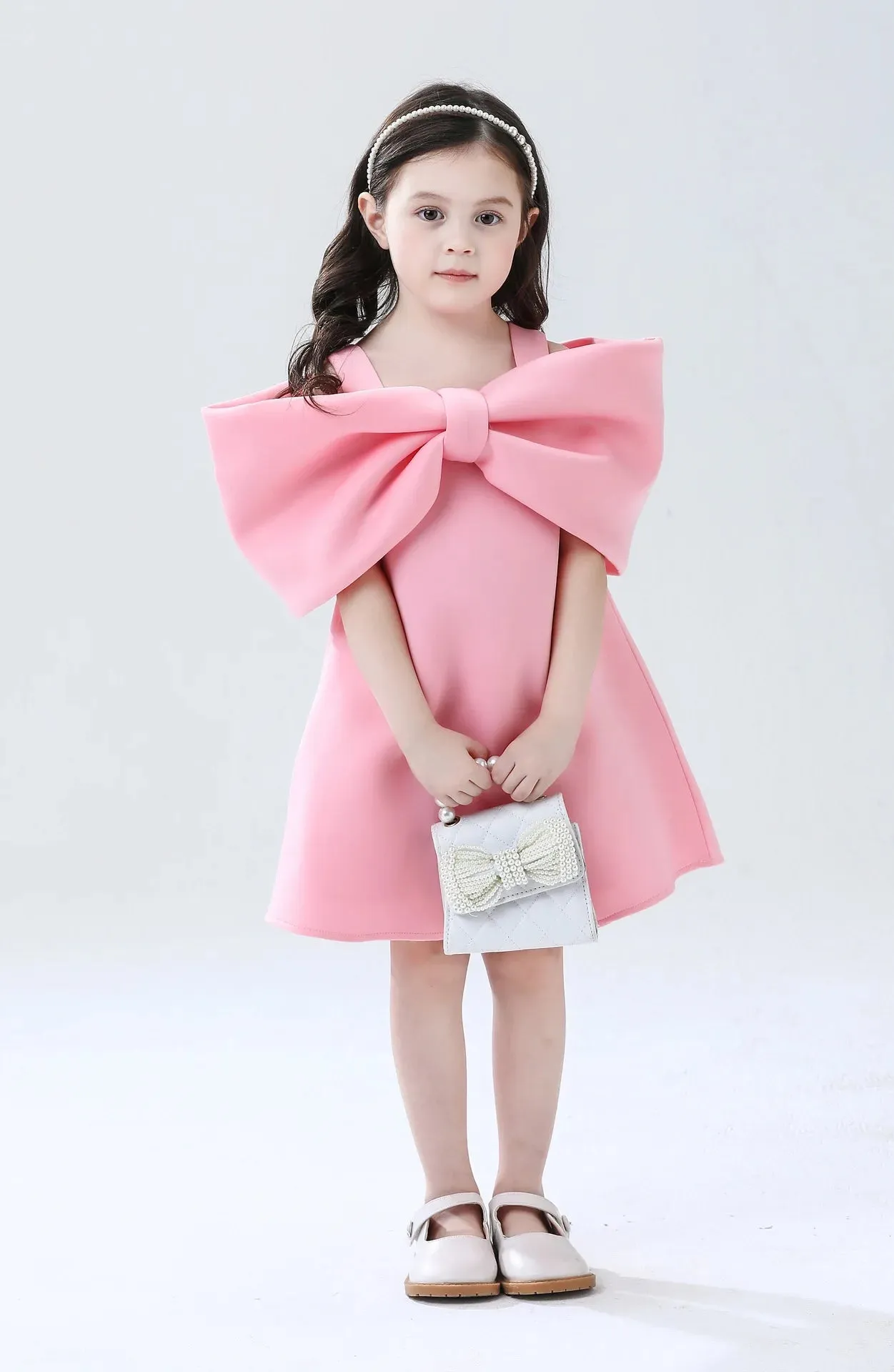 Elegant Big Bow Girls Dress