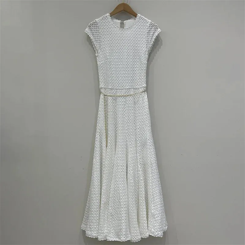 Elegant Hollow Sleeveless long dress