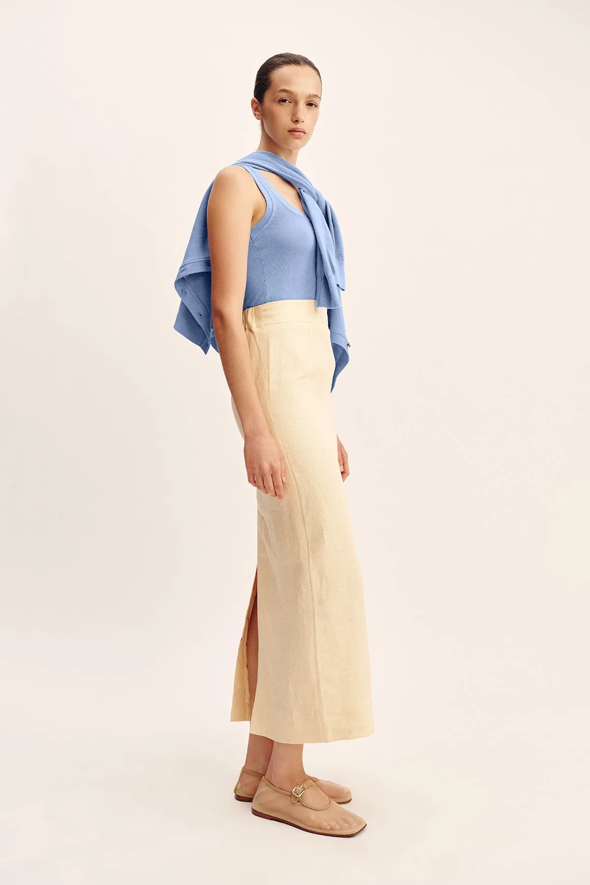 EMMA PENCIL SKIRT - DUSTY CITRON