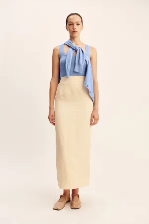 EMMA PENCIL SKIRT - DUSTY CITRON