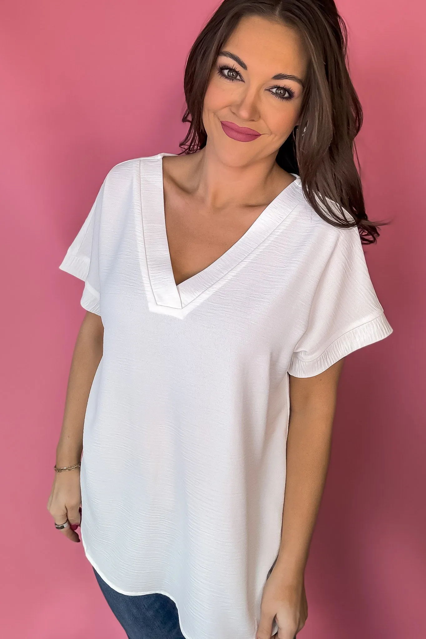 Expecting Fun Off White Top