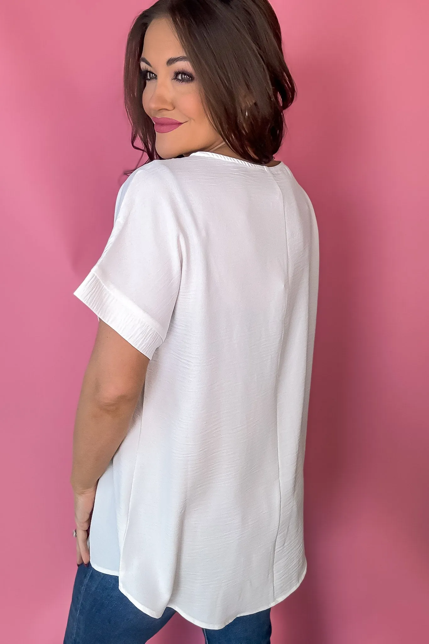 Expecting Fun Off White Top