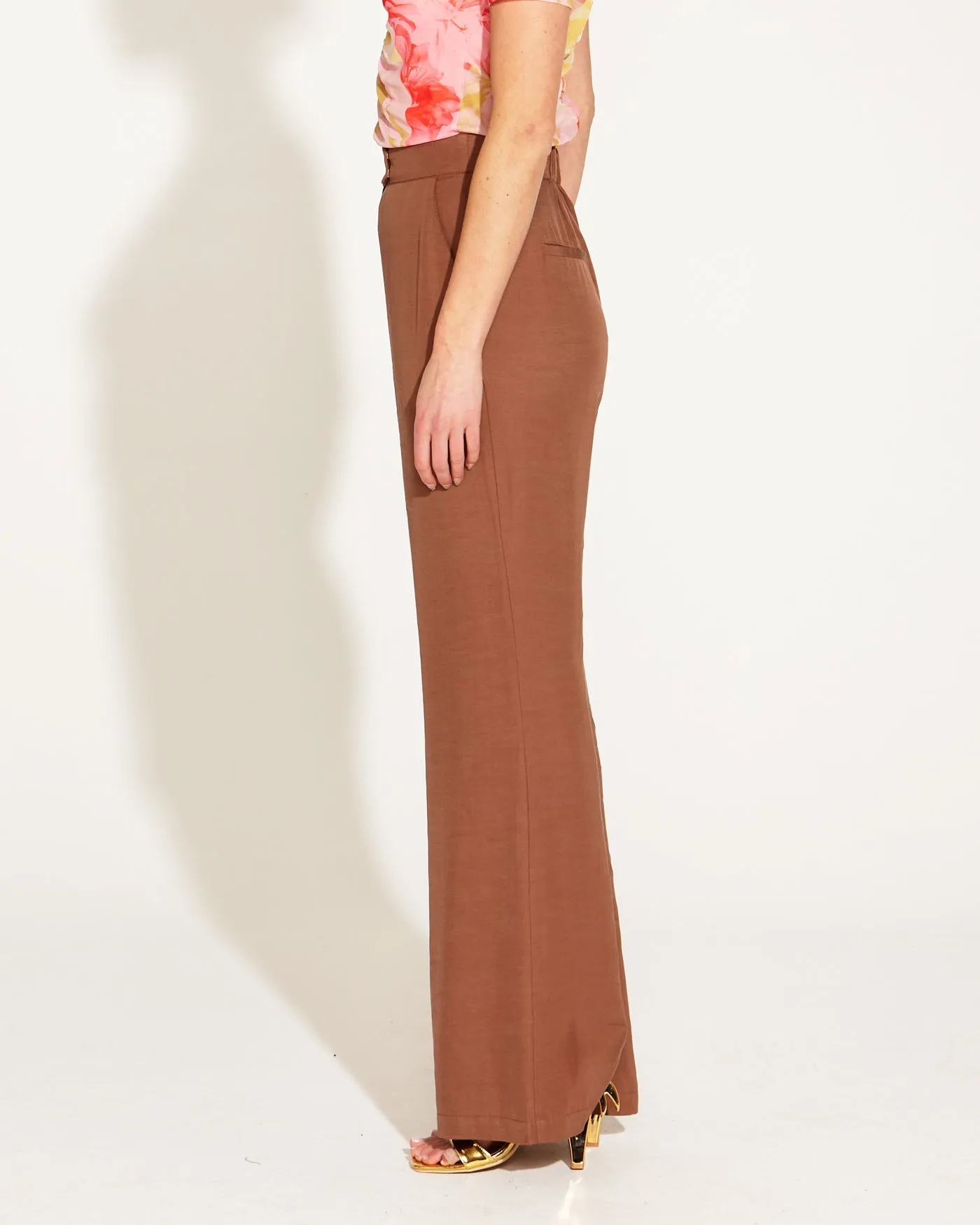 Fate   Becker One and Only High Waisted Flared Pant 17023PWFA -Mocha
