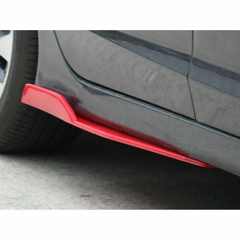 Fit 2008-2020 Cadillac CTS Side Skirts Splitters Spoiler Diffuser Wings (Red)
