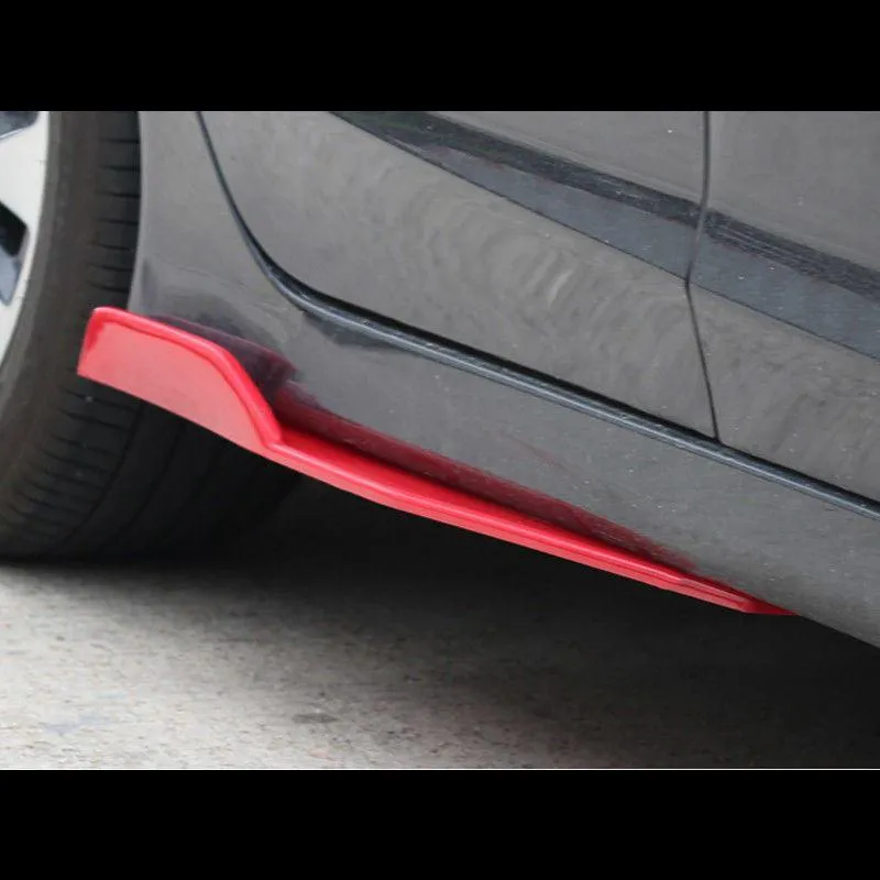 Fit 2008-2020 Cadillac CTS Side Skirts Splitters Spoiler Diffuser Wings (Red)