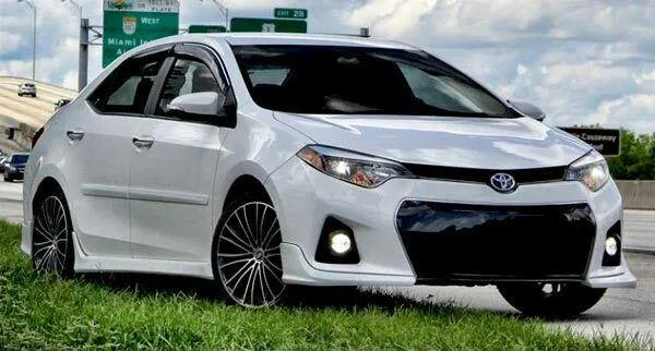 Fit 2014-2019 Toyota Corolla Side Skirts Body Kits (Unpainted Matte Black)