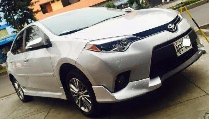 Fit 2014-2019 Toyota Corolla Side Skirts Body Kits (Unpainted Matte Black)