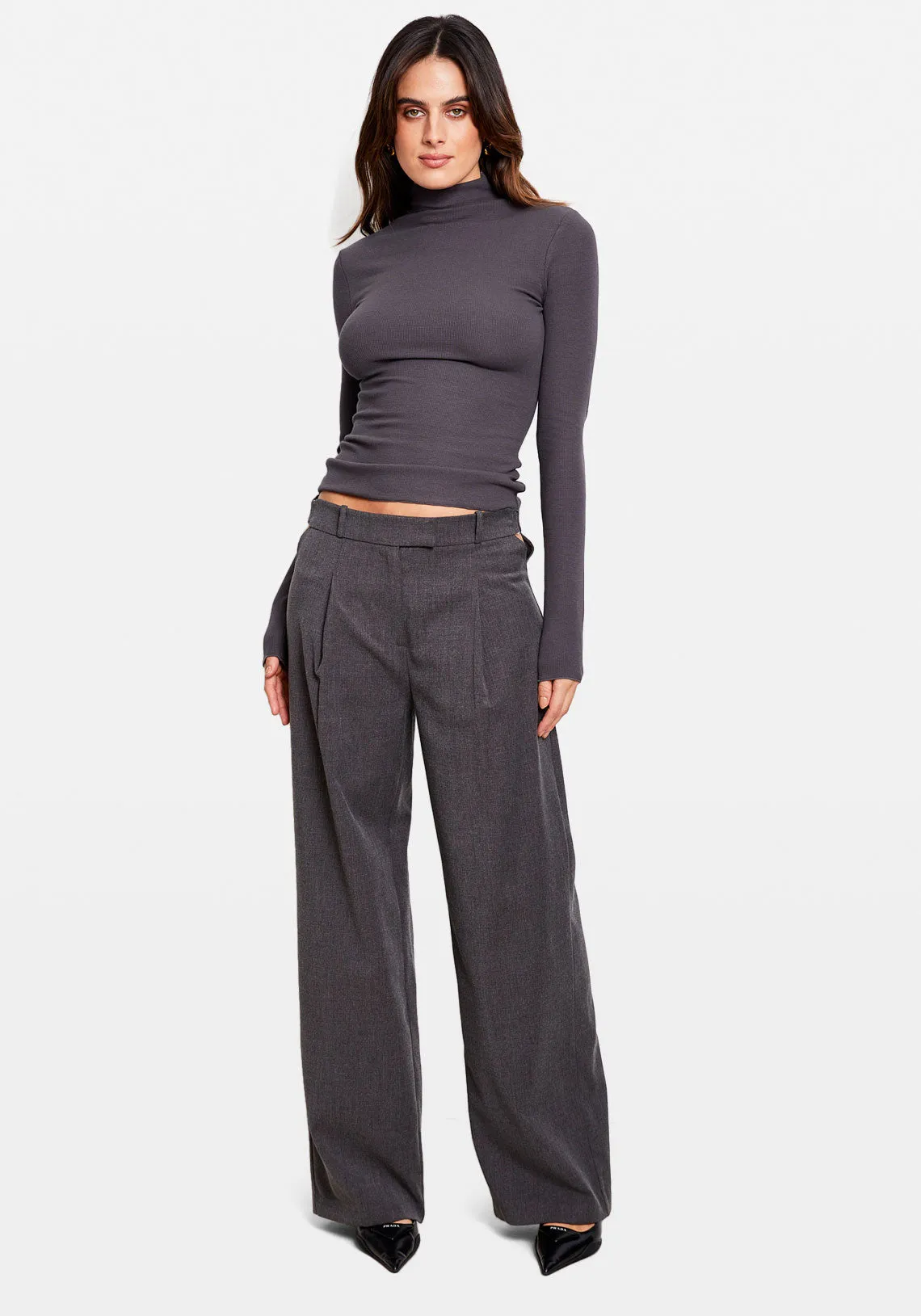 GABBY LOW RISE PANT GREY
