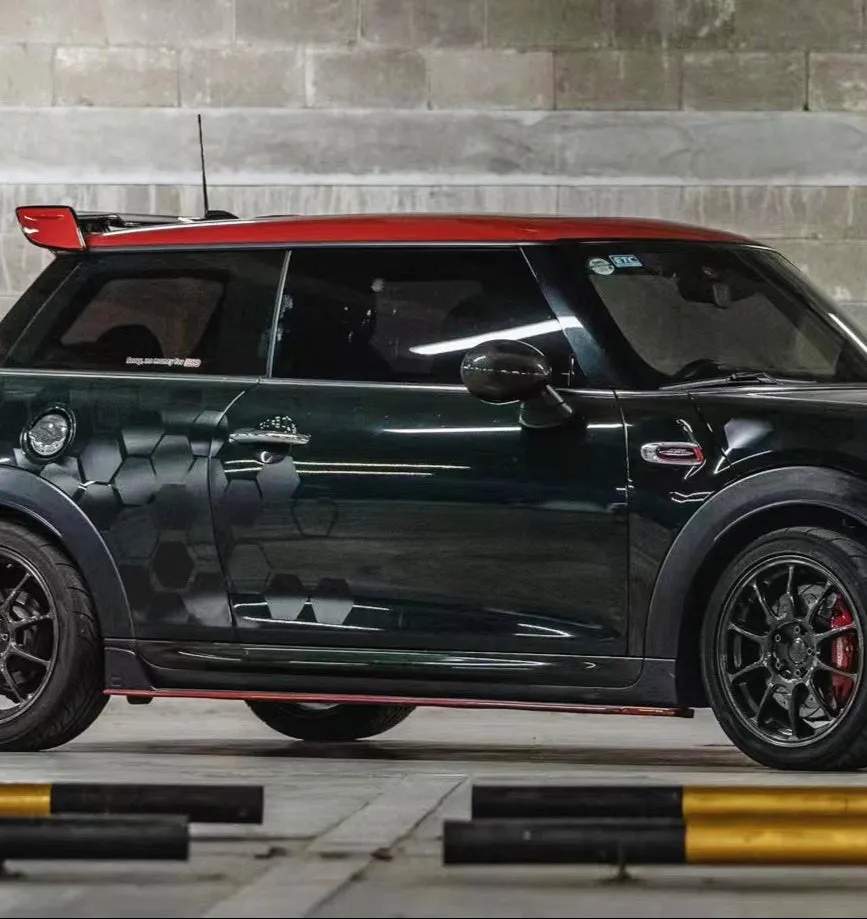 Geex Village Side Skirts for MINI Cooper JCW S Base F56 2014-ON (Fits Both Pre-LCI & LCI) Carbon Fiber/FRP